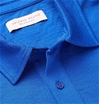 Orlebar Brown - Sebastian Slim-Fit Merino Wool-Jersey Polo Shirt - Men - Blue