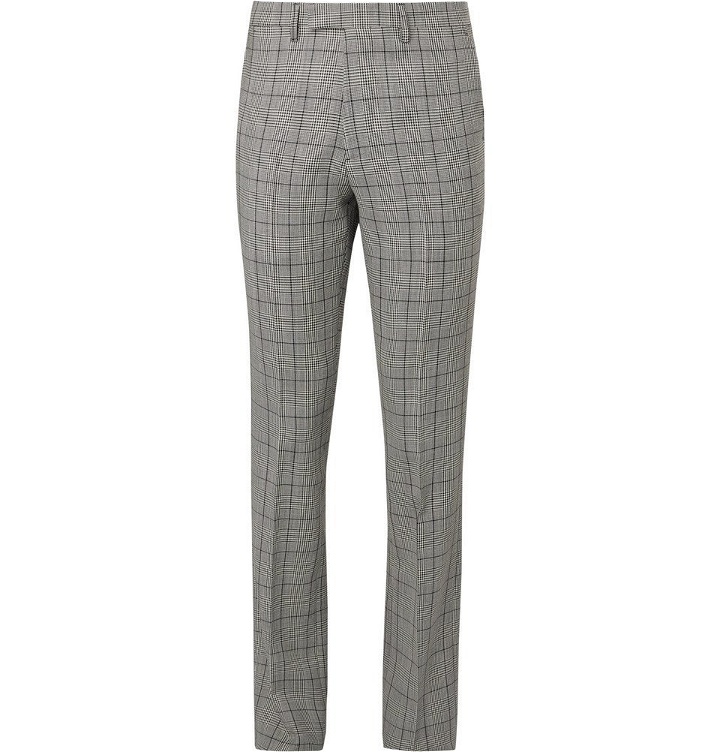 Photo: Raf Simons - Slim-Fit Prince of Wales Checked Virgin Wool and Mohair-Blend Trousers - Gray