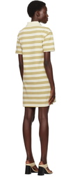 Burberry Yellow Striped Cotton Polo Minidress