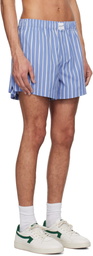 Axel Arigato Blue & White Striped Cotton Shorts