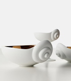L'Objet x Jessica McCormack Shell porcelain and 24kt gold bowl