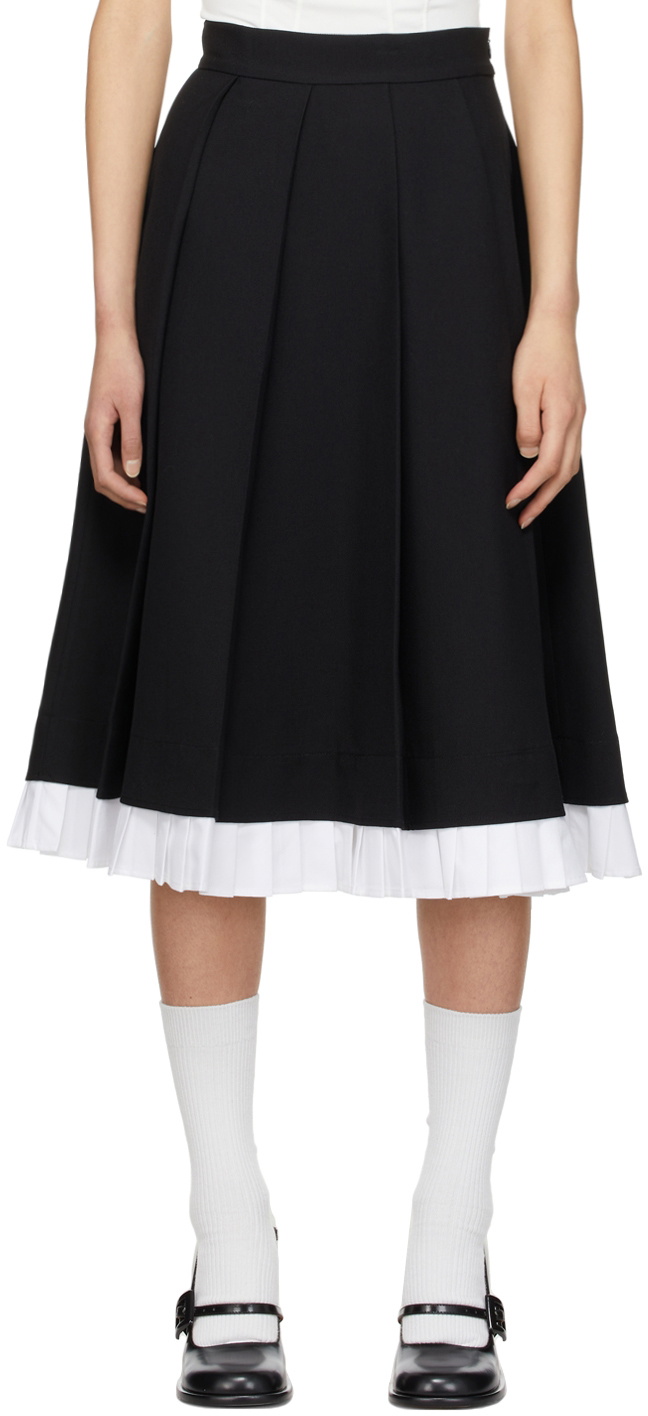 Shushu/Tong Black & White Pleated Skirt Shushu/Tong