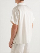 Cleverly Laundry - Camp-Collar Superfine Cotton Pyjama Shirt - White