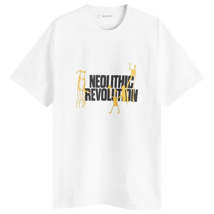 Photo: Wood Wood Men's Bobby Neolithic T-Shirt in White