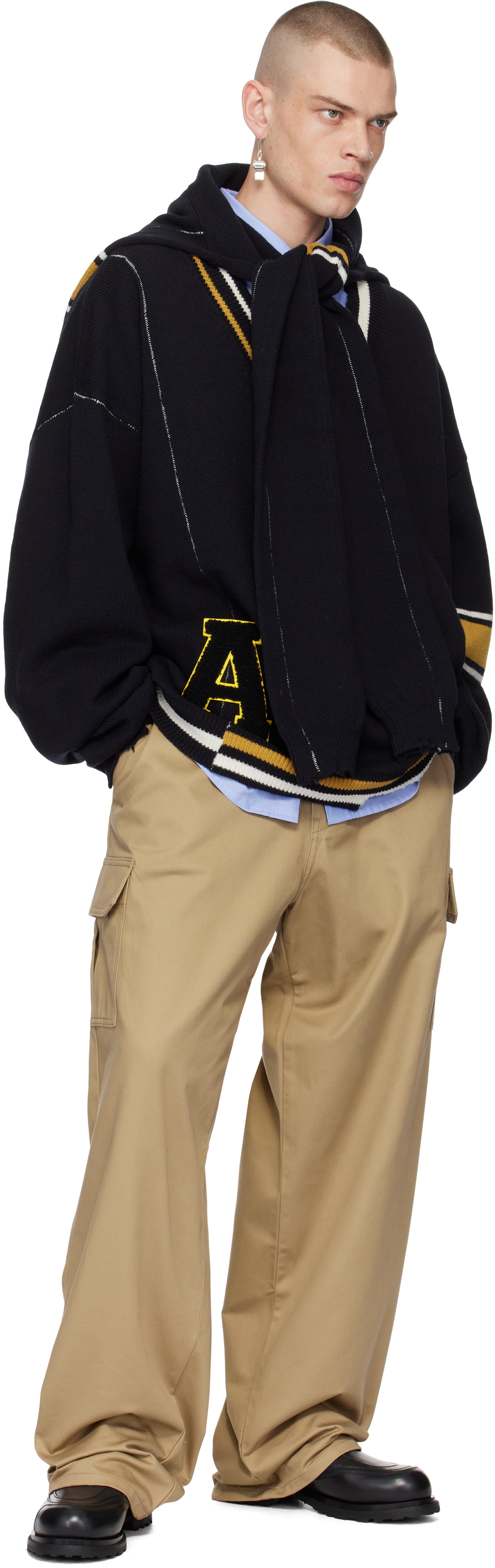 AMBUSH Black Knit Sweater Scarf