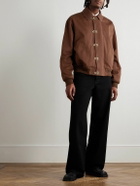LOEWE - Logo-Appliquéd Cotton-Twill Jacket - Brown