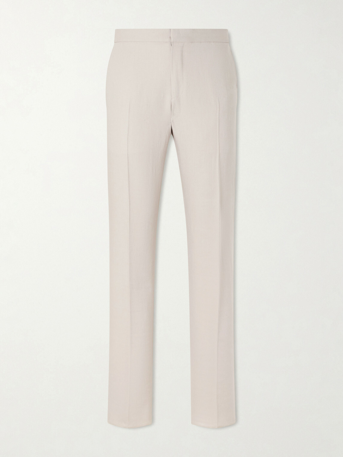 Zegna - Straight-Leg Linen Trousers - Neutrals