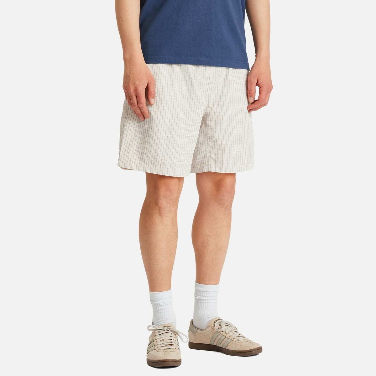 Metalwood Studio Men's Textured Caddie Shorts in Oat