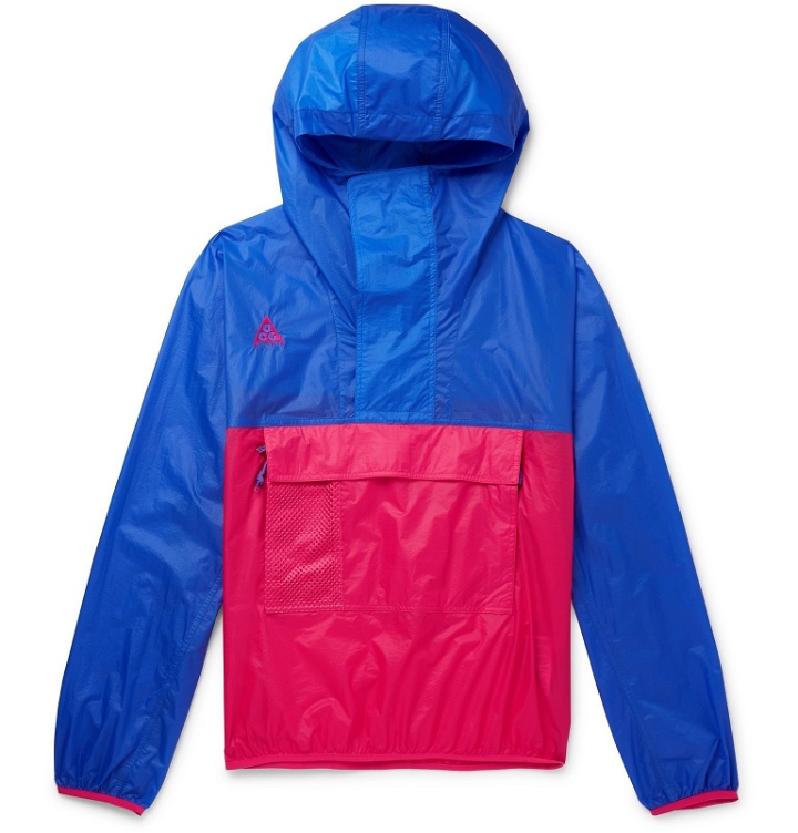Photo: Nike - ACG Colour-Block Ripstop Hooded Jacket - Blue