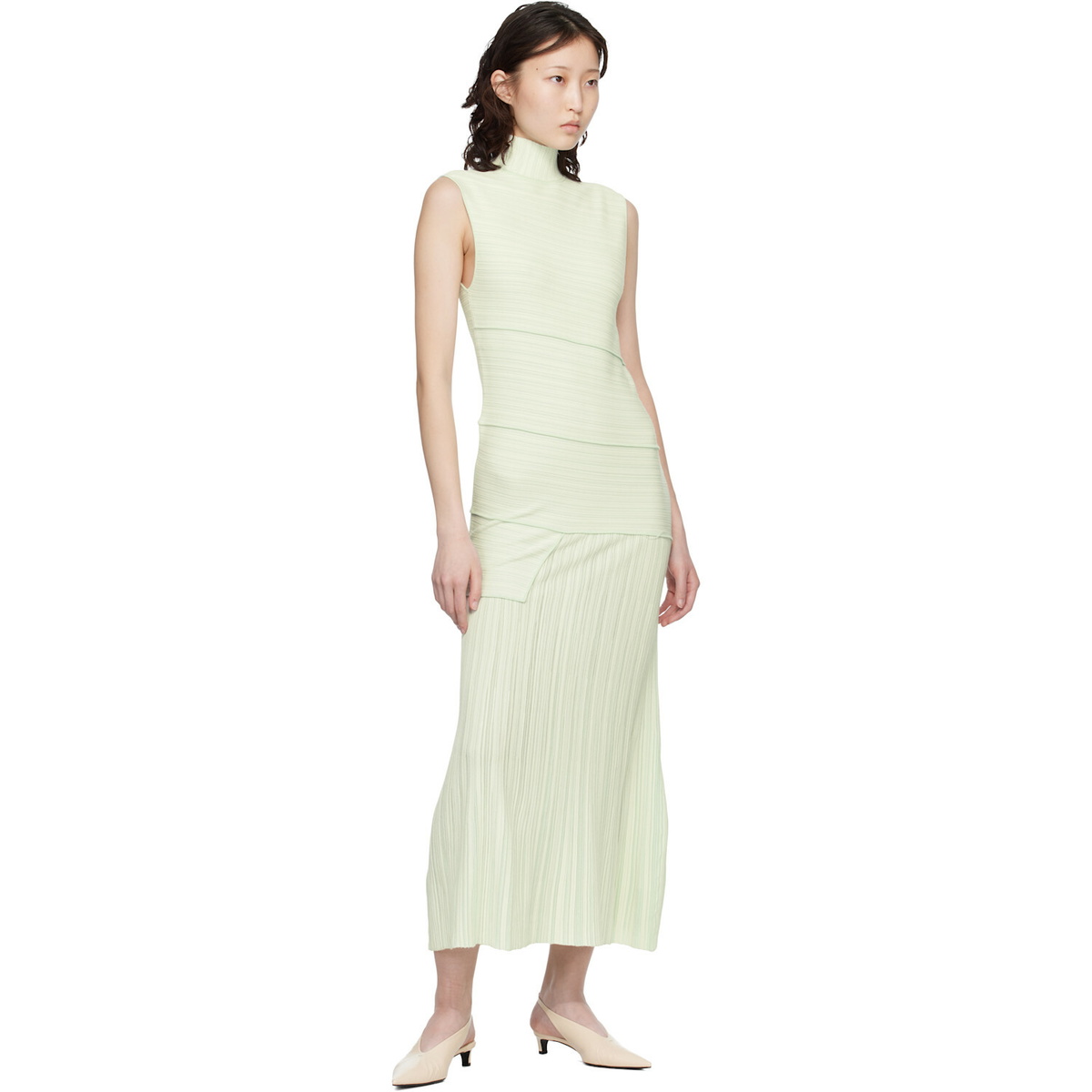 Proenza Schouler Green Federica Midi Dress