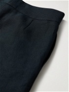 Anderson & Sheppard - Gurkha Straight-Leg Pleated Linen Shorts - Blue