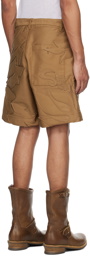 sacai Tan Embroidered Shorts