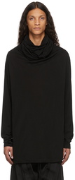 Julius Black Cowl Neck Cut & Sewn T-Shirt