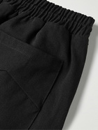 Rhude - Logo-Embroidered Cotton-Twill Drawstring Shorts - Black