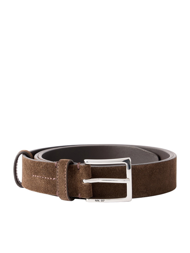 Photo: NN07 - 3cm Ever 90025 Suede Belt - Brown