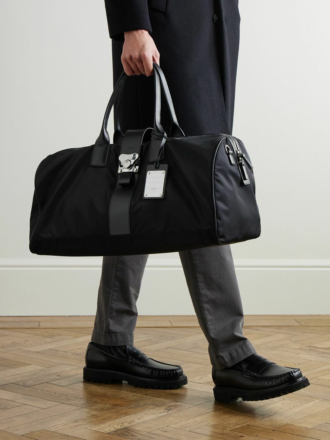 FPM Milano - Butterfly Leather-Trimmed Nylon Duffle Bag