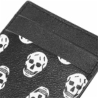 Alexander McQueen Men's All Over Skulls Card Holder in Black/White