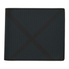 Burberry Navy and Black London Check Bifold Wallet
