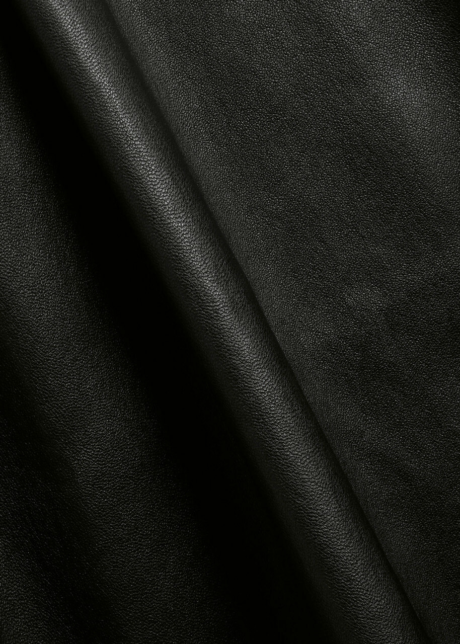 Stouls 05 Stretch-leather T-shirt Black