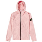 Stone Island Men's Supima Cotton Twill Stretch Hooded Jacket in Pink