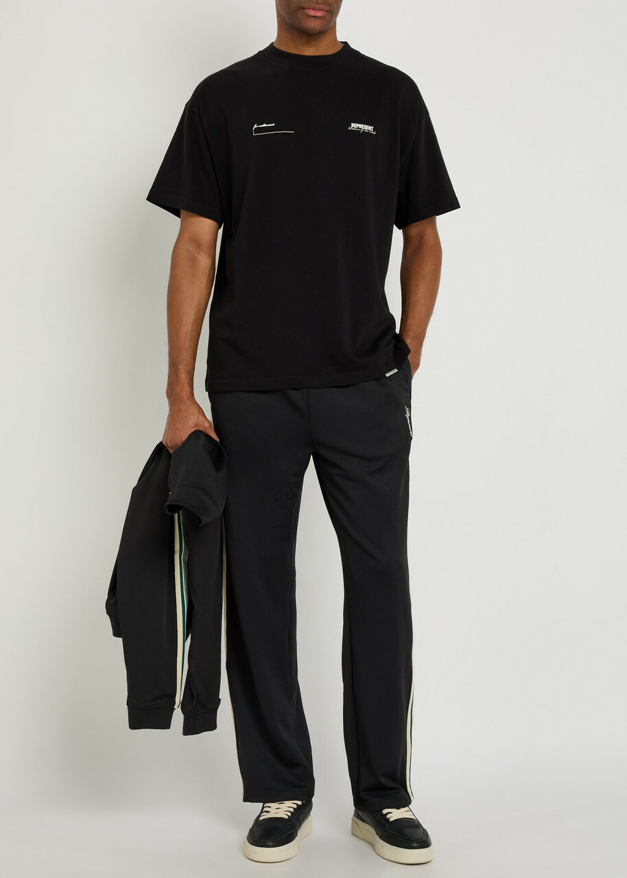 Represent Patron of The Club Printed Cotton T-shirt Black