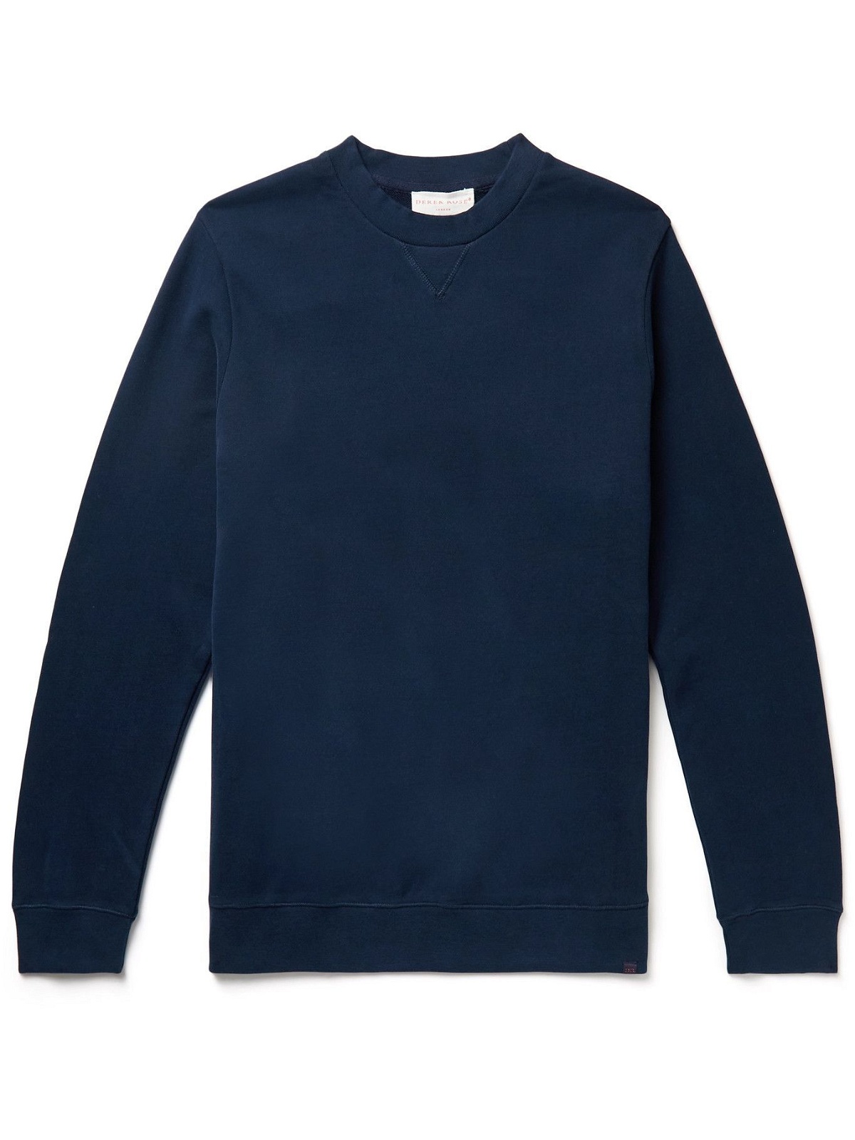 Photo: Derek Rose - Devon 2 Brushed Cotton-Jersey Sweatshirt - Blue