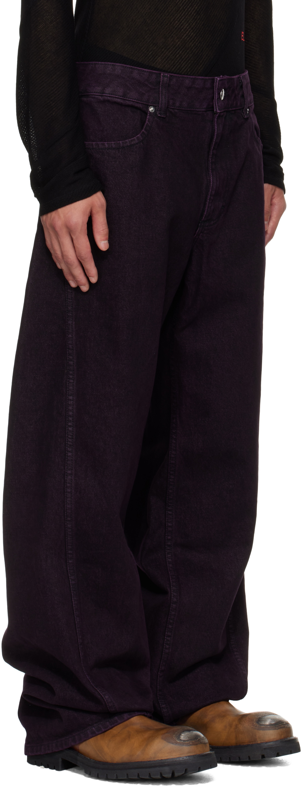 Eckhaus Latta Purple Bend Jeans