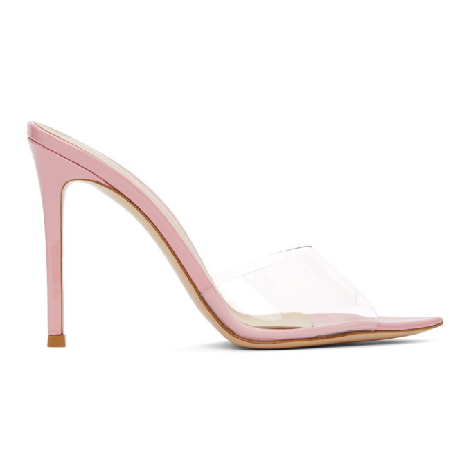 Gianvito Rossi Elle Embellished Mules in Pink