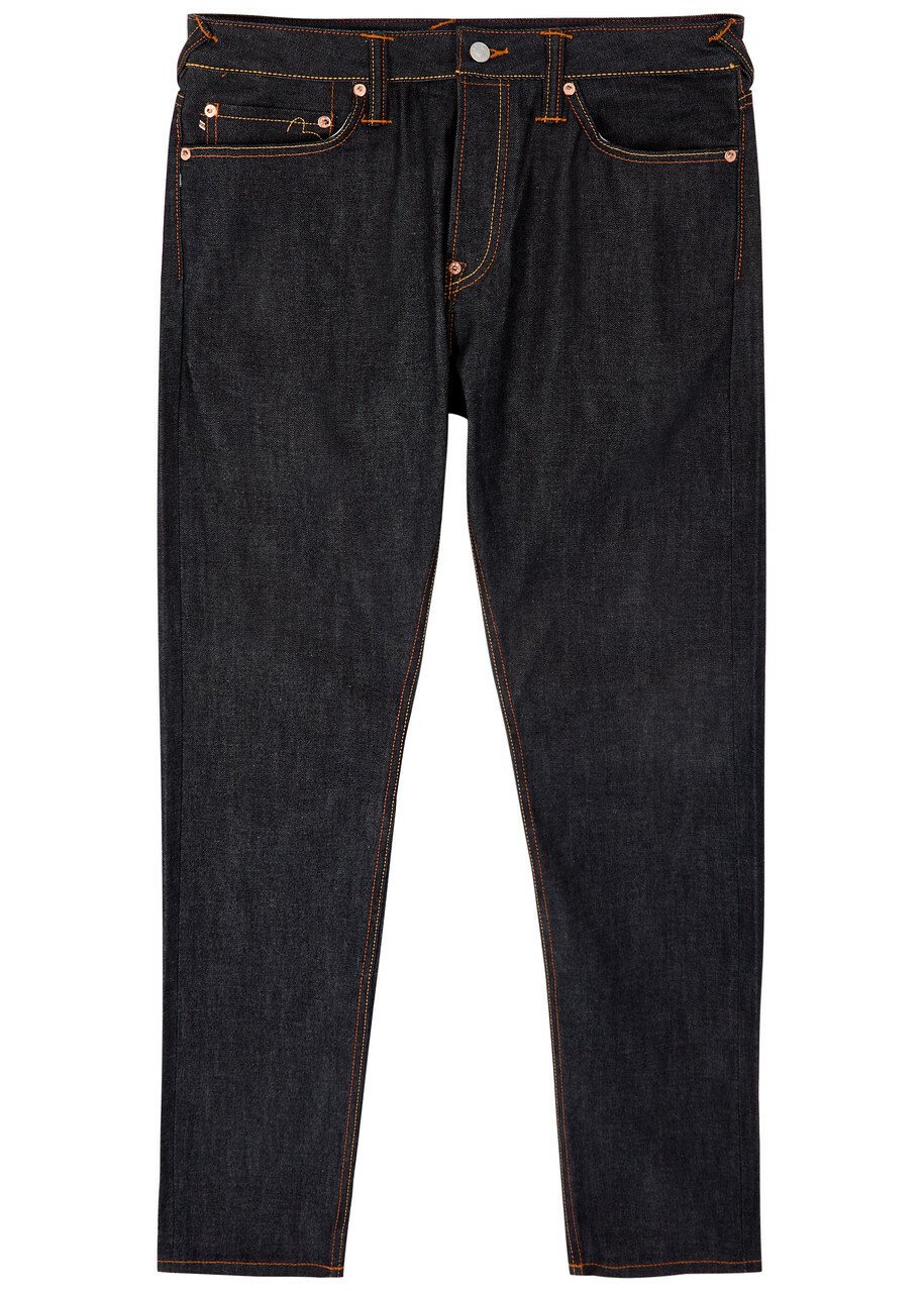 Evisu Kamon Daicock Printed Slim-leg Jeans Indigo