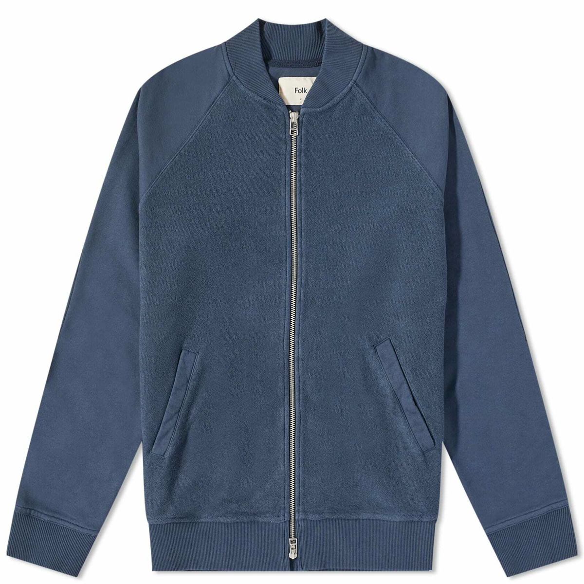 Folk, Cotton-Jersey Bomber Jacket, Men, Blue, 1