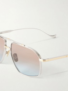 Cutler and Gross - 1424 Aviator-Style Gold-Tone and Silver-Tone Sunglasses