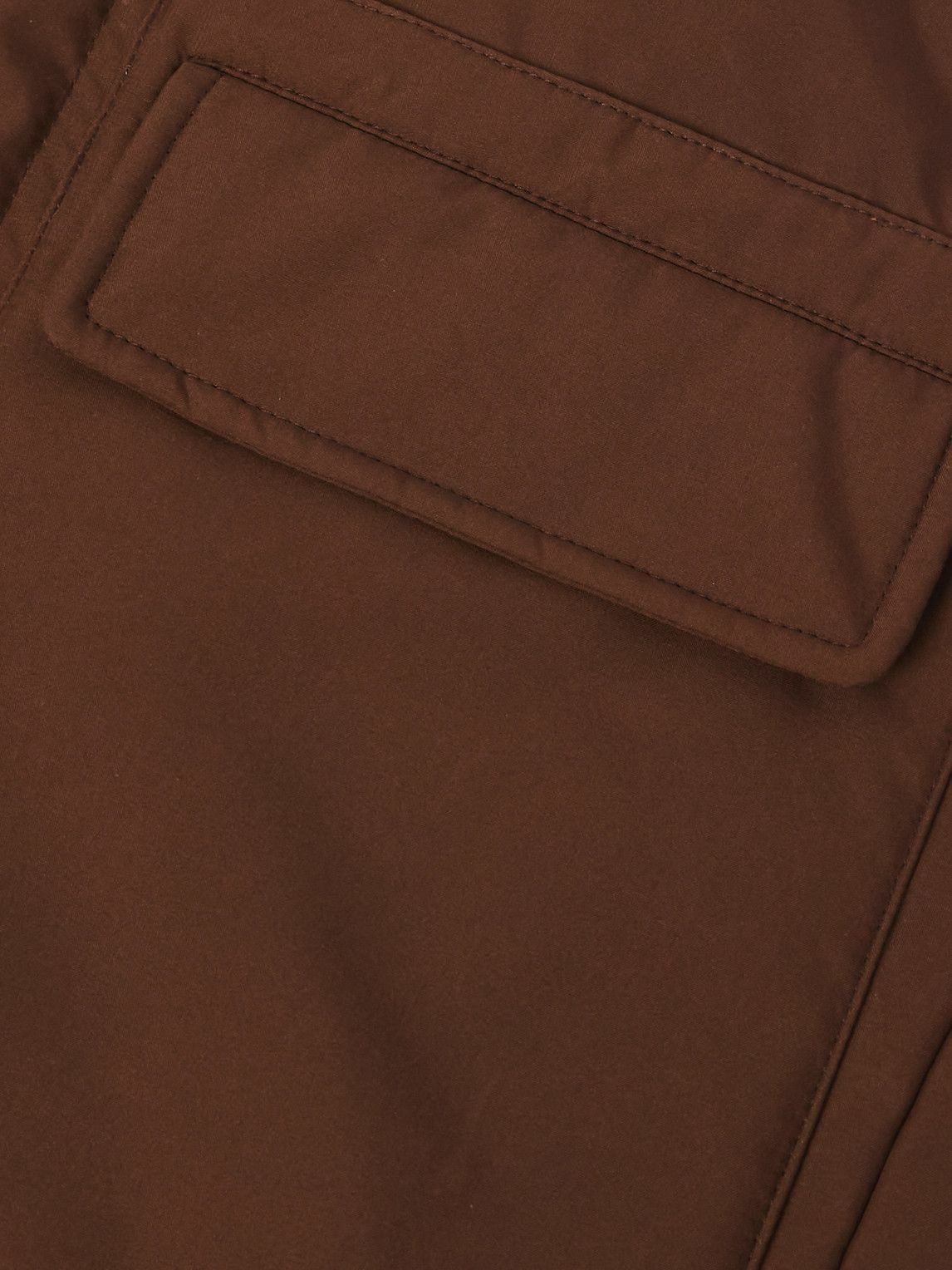 UMIT BENAN B - Padded Silk Shirt Jacket - Brown