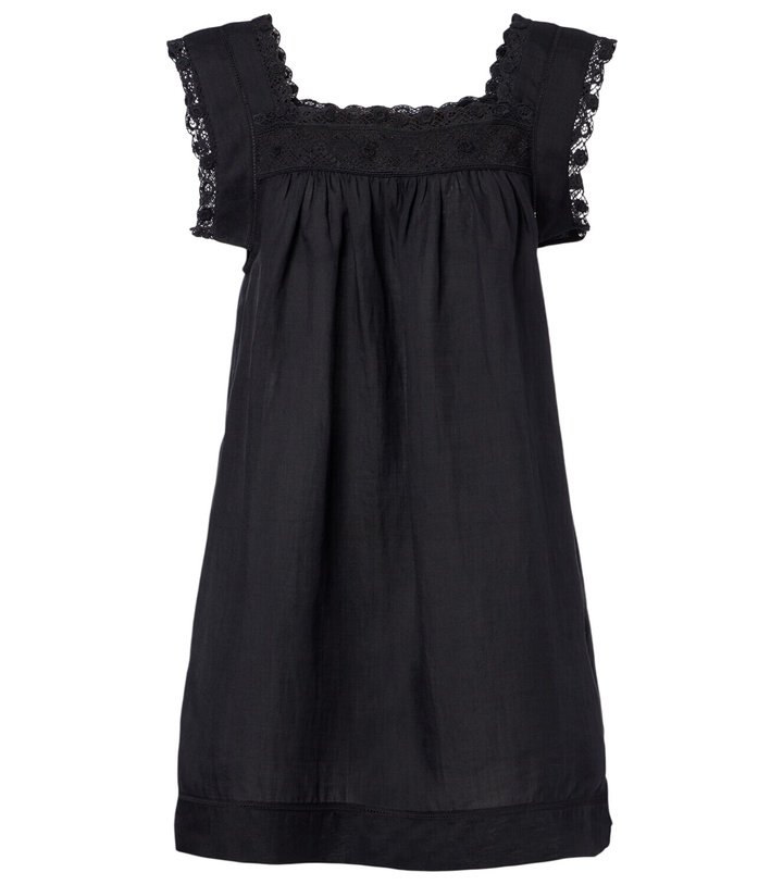 Photo: Dôen Almadia lace-trimmed ramie minidress