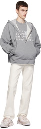 MM6 Maison Margiela Gray Half-Zip Hoodie