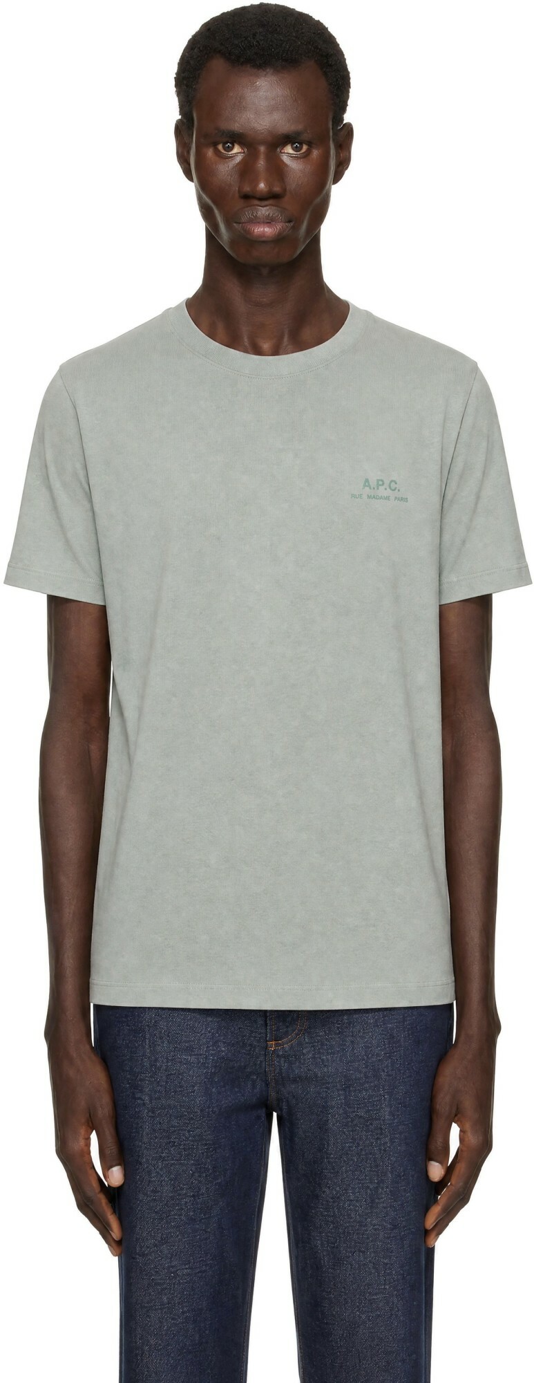 A.P.C. x Lacoste Large Logo T-Shirt in Heathered Grey A.P.C.