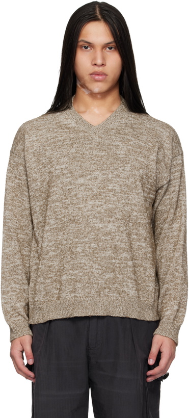 Photo: Maison Margiela Brown V-neck Sweater