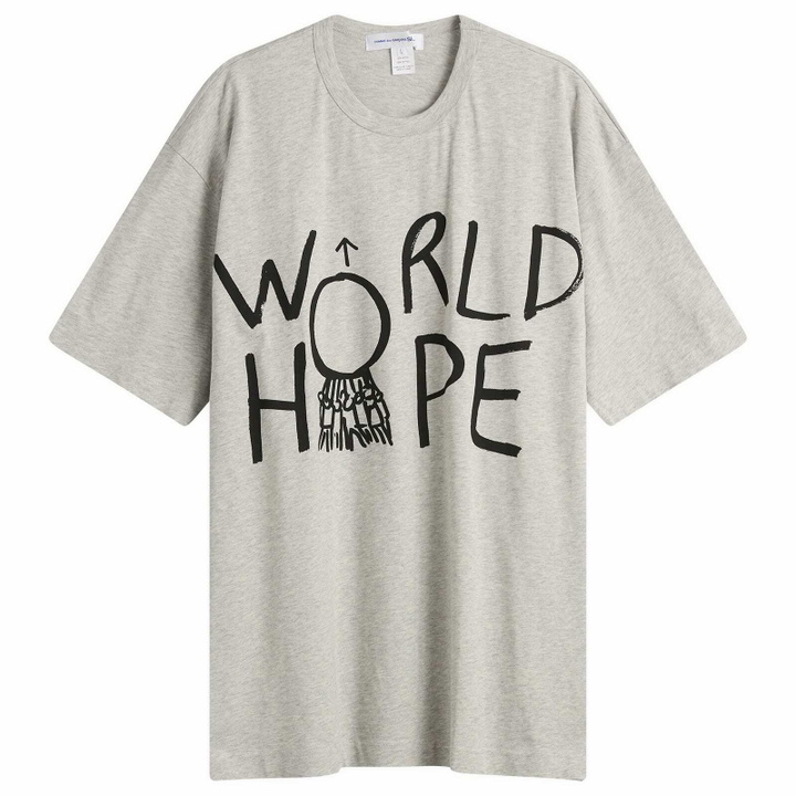 Photo: Comme des Garçons SHIRT Men's World Hope T-Shirt in Grey
