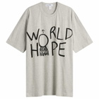 Comme des Garçons SHIRT Men's World Hope T-Shirt in Grey