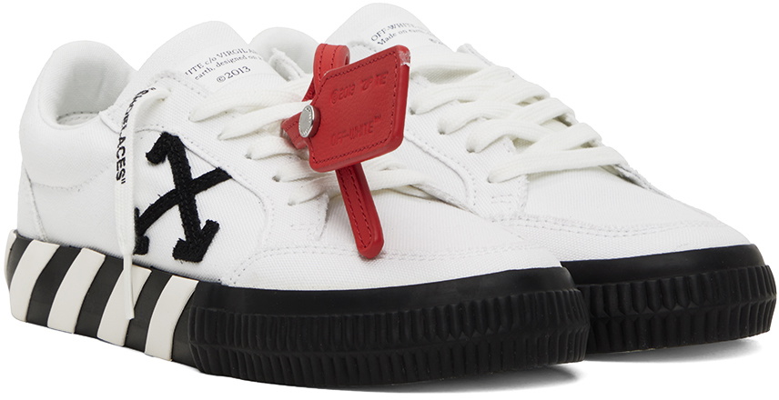 Off-White White & Black Vulcanized Low Sneakers