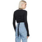 Helmut Lang Black Wrap Long Sleeve T-Shirt