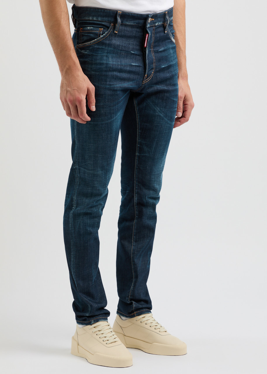 DSQUARED2 Cool Guy Distressed Skinny Jeans Navy Dsquared2