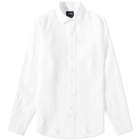 Drake's Men's Linen Summer Shirt in White