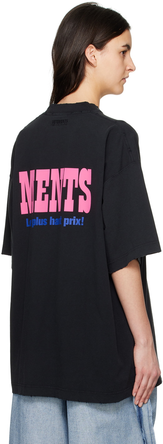 VETEMENTS Black 'La Haute Couture' T-Shirt Vetements