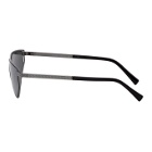 Versace Gunmetal Grecamania Visor Sunglasses