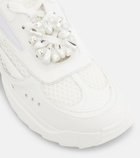 Roger Vivier Viv' On The Run leather-trimmed sneakers