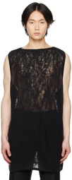 Nicolas Andreas Taralis Black Spider Web Tank Top