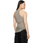 Rick Owens Taupe Tower Basic Rib Tank Top