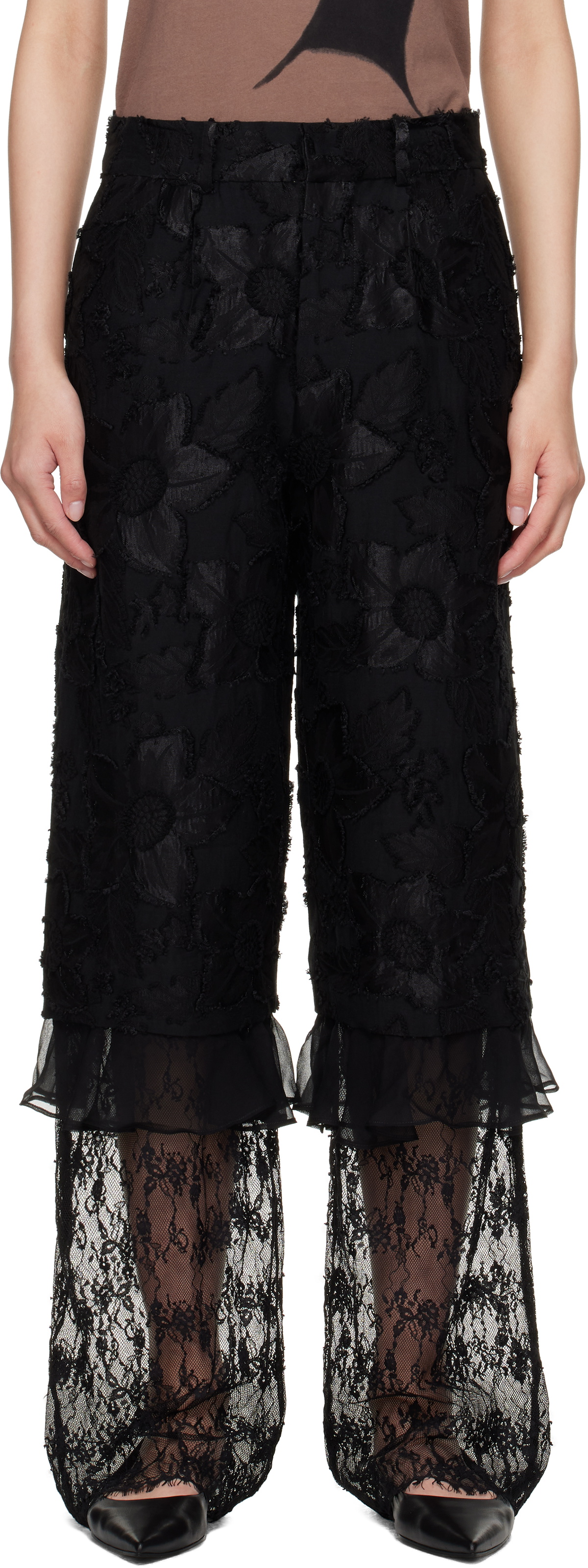Collina Strada Black Geranium Trousers