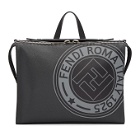 Fendi Black Fendi Roma Stamp Messenger Bag