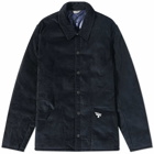 Barbour Men's Beacon Cord Quilt Coach Jacket in Dark Navy